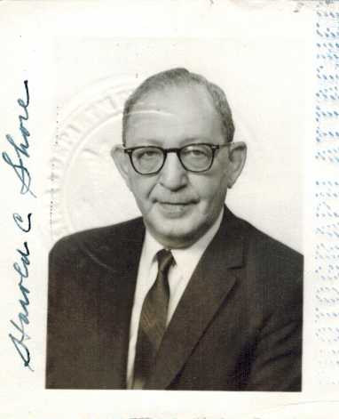 Harold C. Shore, from his passport