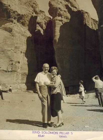 Harold and Mae at King Solomon's Pillars, Eilat, Israel.